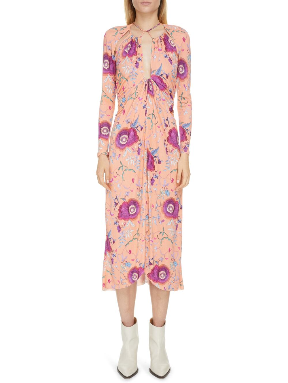 Isabel Marant Elegant Multicolor Jadessi Midi Dress Size 36 EU / US 4